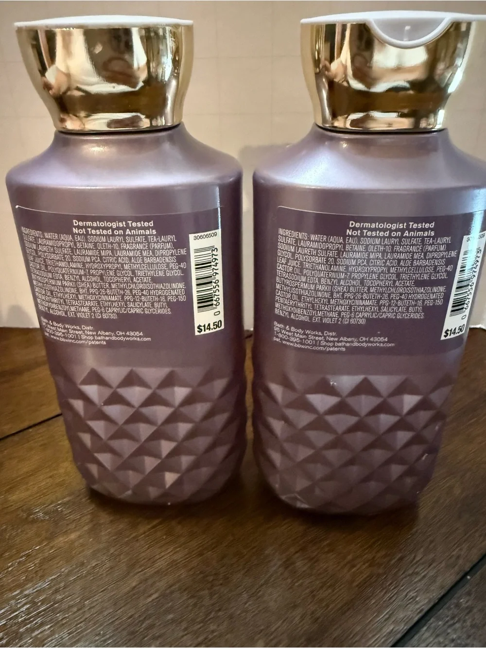 Bath & Body Works Sweet Whiskey Shower Gel - Metallic Lavender & Gold Accents